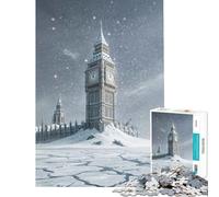 1000 Piece Teenager Puzzles Post-apocalyptic Big Ben And Parliament Fun at Home Activities, Enhance Memory Family Game Suitable for Ages 14 And Up (50x75cm)