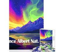 1000 Piece Teenager Puzzles Prince Albert National Park Illustration Puzzles for Teenagers Difficult Challenge for Birthday, Chrismas for Is Ideal As A Gifts (38x26cm)