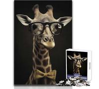 1000 Piece Teenager Puzzles Professor Giraffe Perfect Calm Relaxing Hobby Consistent Clean Cut Play Toy Size 50x75cm