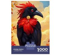 1000 Piece Teenager Puzzles Red-Crested Raven Jigsaw Brain Teaser Game But Fun And Humorous Unique Gifts for Birthday And Christmas 70x50cm/1000pcs