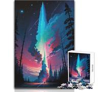1000 Piece Teenager Puzzles Rocket in The Night Sky Perfect Calm Relaxing Hobby Consistent Clean Cut Play Toy Size 38x52cm