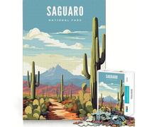 1000 Piece Teenager Puzzles Saguaro National Park Smooth Cut Play Brain Exercise Toy Restful Play Time Birthday Activity (50x75cm)