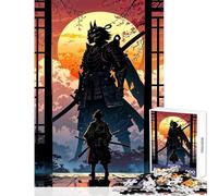 1000 Piece Teenager Puzzles Samurai Duel Under The Setting Sun Adult Jigsaw Puzzles Birthday Present Train Your Brain And Hands Learning Educational Toys (50x75cm)