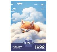 1000 Piece Teenager Puzzles Sleeping Baby Red Fox Jigsaw for Adults Anti-Stress Toys Difficult Challenge Birthday And Unique Gifts 52x38cm/1000pcs