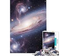 1000 Piece Teenager Puzzles Spectacular Galaxy with Swirling Arms Jigsaw Puzzle 1000 DIY Toys Precision Cutting Deal As Gifts for The Whole Family (38x26cm)