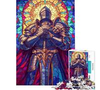1000 Piece Teenager Puzzles Stained Glass Peacekeeper Jigsaw for Adults Brain Teaser Game Precision Cutting Difficult And Challenge (Size 50x75cm)