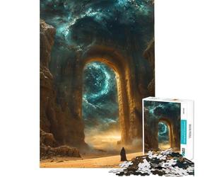 1000 Piece Teenager Puzzles Starry Gateway to Infinity Jigsaw Puzzle 1000 DIY Toys Precision Cutting Deal As Gifts for The Whole Family (38x26cm)