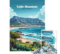1000 Piece Teenager Puzzles Table Mountain, South Africa Fun at Home Activities, Enhance Memory Family Game Suitable for Ages 14 And Up (38x26cm)