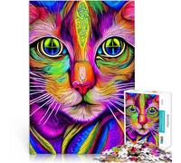 1000 Piece teenager Puzzles trippy meow 4 für Lernspiel-Herausforderungsspielzeug Heimdekoration Spielzeug38x26cm