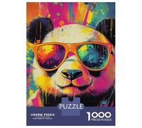 1000 Piece Teenager Puzzles Vibrant Panda Art -2 Adult Jigsaw Puzzle Anti-Stress Toys Pattern Assembly for Is Ideal As A Gift 70x50cm/1000pcs