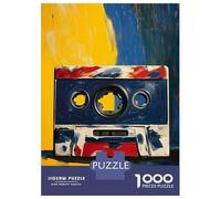 1000 Piece Teenager Puzzles Vintage Cassette Tape Art Jigsaw Toy Wall Decor For Family Fun Unique Gifts for Birthday And Christmas 70x50cm/1000pcs