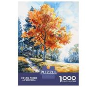 1000 Piece Teenager Puzzles Vivid Autumn Path Adult Jigsaw Puzzle Anti-Stress Toys Pattern Assembly for Is Ideal As A Gift 52x38cm/1000pcs