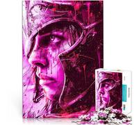 1000 Piece teenager Puzzles Warrior Woman in Pink Spielspielzeug als Familiengeschenk Ein Kunstwerk38x26cm