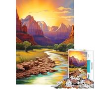 1000 Piece Teenager Puzzles Zion National Park Fun Activities at Home Perfect Decoration Relaxing Games for Ages 14 And over (38x52cm)