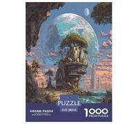 1000 Piece The Azure Homeworld Jigsaw Puzzles Great Gift for Adults Family Challenging Toys Home Decors Alien Shore Jigsaw Puzzle for Women Men Adult 52x38cm/1000pcs