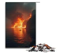 1000 Piece The Burning of Red Cliff Jigsaw for Kids Wooden Puzzles Home Art Decor 1000 PCS(38x26cm)