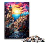 1000 Piece The Colorful Psychedelia of Dubrovnik’s Old Town Puzzles Gifts Jigsaw for Adults Christmas Wishlist with Santa Claus for Teenager Age 14 Up 75x50cm