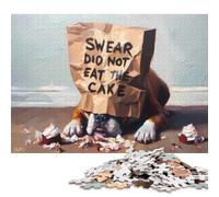 1000 Piece 'The Dog Who Likes Cake Jigsaw Wooden Puzzle Adult Jigsaw Puzzle Jigsaw Puzzles for Adult 1000pcs (75x50cm)
