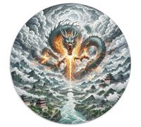 1000 Piece The Dragon Jigsaw Puzzles for Adults Challenge Toy Family-Friendly Brain Teaser Home Decoration Puzzles Unique Gift 1000pcs (67.5x67.5cm)
