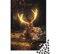 1000 Piece The Glowing Deer Jigsaw Puzzles for Adults Puzzles for Adults Puzzles Unique Home Decor And Gifts 1000pcs (75x50cm)
