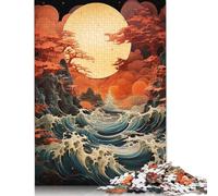 1000 Piece The Great Wave Adult Puzzles Wooden Puzzles Educational Stress Relief Toy Puzzle 1000pcs (75x50cm)