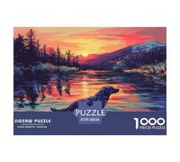 1000 Piece The Labrador Retriever Jigsaw Puzzles Great Gift for Adults Family Challenging Toys Home Decors Brainteasing Dogs Jigsaw Puzzle for Adults 38x26cm/1000pcs
