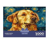 1000 Piece The Labrador Retriever Jigsaw Puzzles Great Gift for Adults Family Challenging Toys Home Decors Dogs Jigsaw Puzzle for Women Men Adult 70x50cm/1000pcs