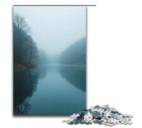 1000 Piece The Lake in The Fog Looks Like A Fairyland Jigsaw for Kids Wooden Puzzles Home Art Decor 1000 PCS(38x26cm)