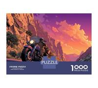 1000 Piece The Lone Rider Jigsaw Puzzles for Adults Gifts Fun Challenging Home Decoration Highway Wanderer Jigsaw Puzzle for Adults And Kids Age 12 And Up 38x26cm/1000pcs