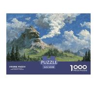 1000 Piece The Mountain God’s Breath Jigsaw Puzzles Great Gift for Adults Fun Challenging Home Decoration Brainteasing The Azure Ridge Jigsaw Puzzle for Adults 52x38cm/1000pcs