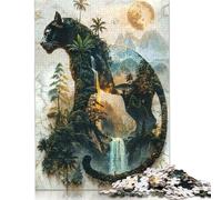 1000 Piece The Panthers Moonlit Domain Jigsaw Puzzles for Adults Teenagers Puzzles for Adults & Teenager Relax Puzzles Games 1000pcs (75x50cm)