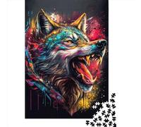1000 Piece The Pirate Wolf Wooden Jigsaw Puzzles Adults Teens Jigsaw Large Puzzle Toys Educational Intellectual Decompressing Fun Family Game 1000pcs (75x50cm)