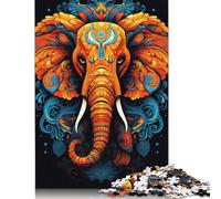 1000 Piece The Power of The Elephant Square Puzzles for Adults, Wooden Puzzles Toy Wall Decor 1000pcs (75x50cm)