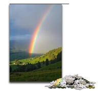 1000 Piece The Rainbow Spans The Entire Valley after The Rain Jigsaw for Kids Wooden Puzzles Home Art Decor 1000 PCS(75x50cm)
