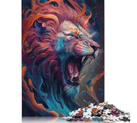 1000 Piece The Roaring Lion Jigsaw Puzzles for Adult Teenagers Wooden Puzzle Jigsaws for Adults Learning Educational Toy 1000pcs (75x50cm)