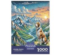 1000 Piece The Saint Bernard Jigsaw Puzzles for Adults Family Challenge Toys Jigsaw Puzzle Home Decoration for Men Women Elders Seniors 70x50cm/1000pcs