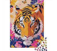 1000 Piece The Tiger Stared Ahead Jigsaw Puzzles for Adults & Kids, Educational Games, Home Decoration, Family-Friendly Brain Teaser Puzzle Birthday Gifts 1000pcs (75x50cm)