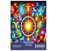 1000 Piece The Twelve Zodiac Signs Game Puzzle for Adults Gifts Educational Games Home Decoration Twelve Zodiac Signs Jigsaw Puzzle for Adults And Kids Age 12 And Up 38x26cm/1000pcs