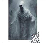 1000 Piece The White Phantom Ghost Square Puzzles for Adults, Paper Puzzles Toy Wall Decor 38x26cm/1000pcs