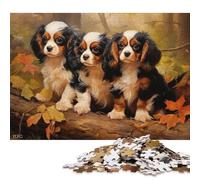 1000 Piece Three Cavalier King Charles Spaniels Jigsaw Puzzlesfor Adults Teenagers Puzzles Jigsaw Puzzles for Adult 1000pcs (75x50cm)