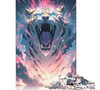 1000 Piece Tiger Beast Mode Jigsaw Puzzles for Adults Teenagers Wood Puzzle Jigsaws for Adults Secret Santa Gifts 1000pcs (75x50cm)