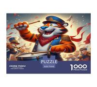 1000 Piece Tiger Drumming Square Puzzles for Adults And Wooden Puzzles Family Activity 1000pcs (75x50cm)