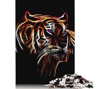 1000 Piece Tiger Fractal Puzzles for Wooden Puzzles Educational Game for Adult 1000pcs (75x50cm)