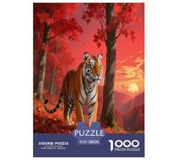 1000 Piece Tiger Jigsaw Puzzle for Adults - Challenging Game, Maple Forest Valley Puzzles, Home Decoration Gifts 38x26cm/1000pcs