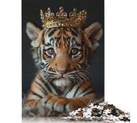 1000 Piece Tiger Pastel Crown Jigsaw Puzzles for Adults Jigsaw Puzzles Educational Game Challenge Toy 1000pcs (75x50cm)