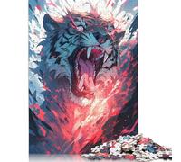 1000 Piece Tiger Rampage Puzzles for Adults Wooden Puzzles Educational Game for Children As A 38x26cm/1000pcs