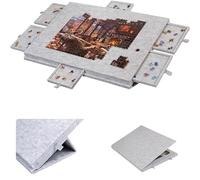 1000 Piece Tilting Jigsaw Puzzle Board with Stand, Lightweight Puzzle Boards with 6 Drawers, Portable Felt Jigsaw Table Puzzles Storage, Adjustable Height, Large Capacity for Adults