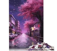 1000 Piece Tokyo Sakura Street Adult Puzzles Paper Puzzle for Adults Educational Game Challenge Toy 1000pcs (38x26cm)