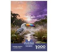 1000 Piece Toucan Jigsaw Puzzle for Adults - Cooperative Play & Educational Activity, Misty Jungle Jigsaws, Decoration Gifts 52x38cm/1000pcs