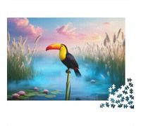 1000 Piece Toucan Jigsaw Puzzle for Adults & Kids - Family-Friendly Brain Game, Reed Bed Jigsaws, Decoration Birthday Gifts 52x38cm/1000pcs
